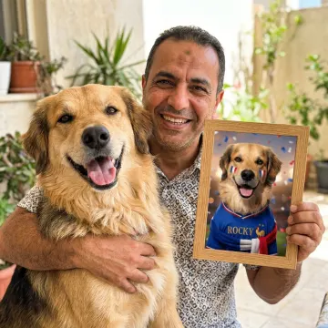 Exemple de portrait IA d'animal